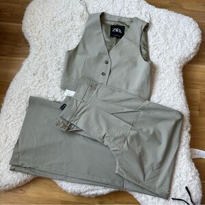 Zara Gray Vest and Pants Set